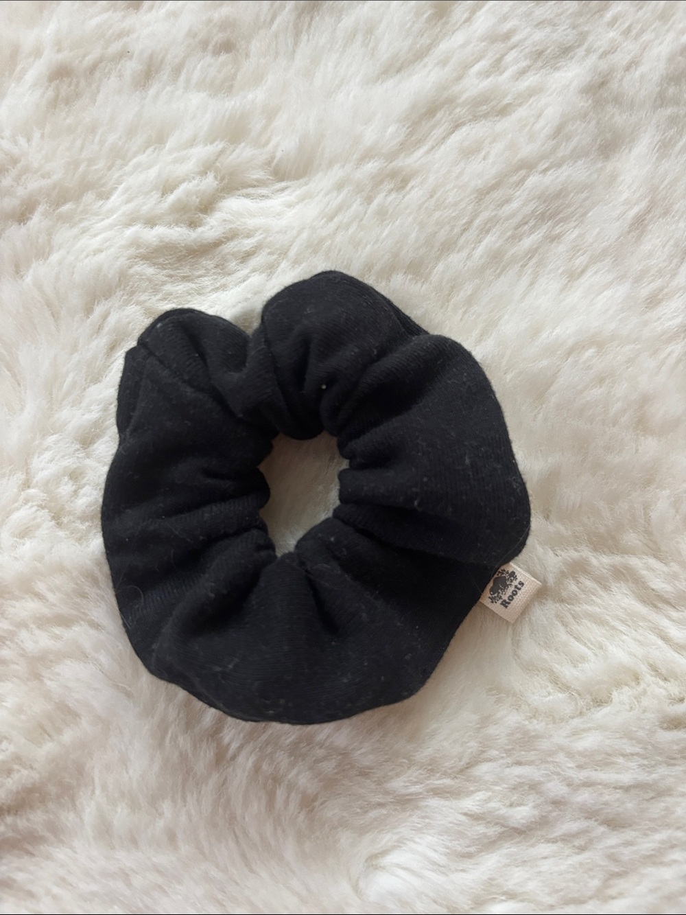 Roots Black Fabric Hair Scrunchie